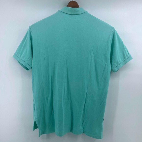 Polo Ralph Lauren Men's Aqua Green Cotton Classic Fit Polo Shirt Size Medium - Picture 6 of 7